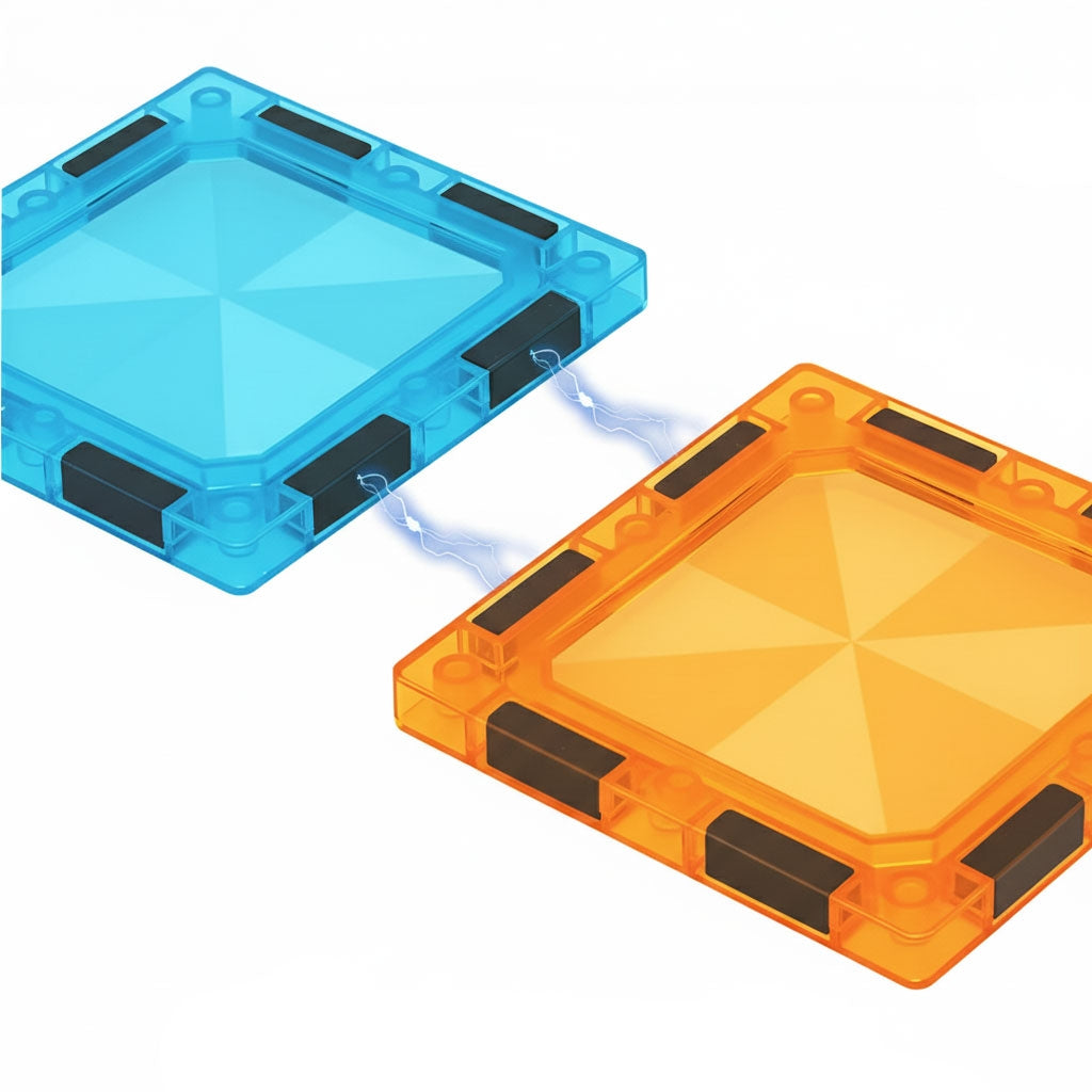 Magnetic LED Marble Run Blocks, 105 Pieces, Ages 3+