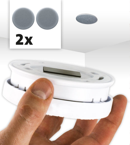 Magnetic Mount Kit for Smoke & CO Detectors, 2-Pack