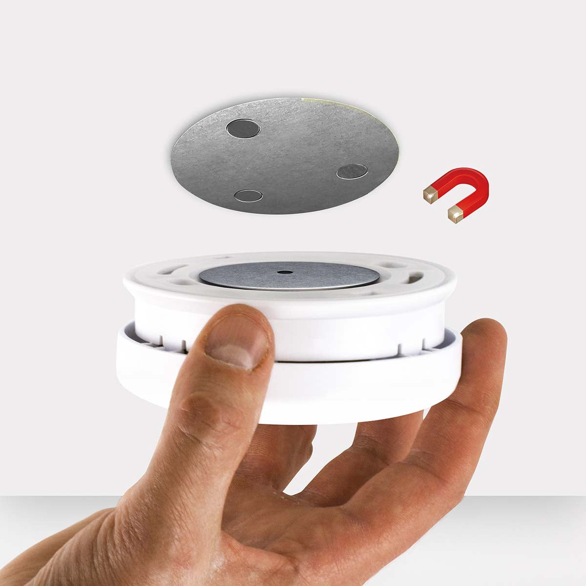 Magnetic Mount Kit for Smoke & CO Detectors, No Drilling