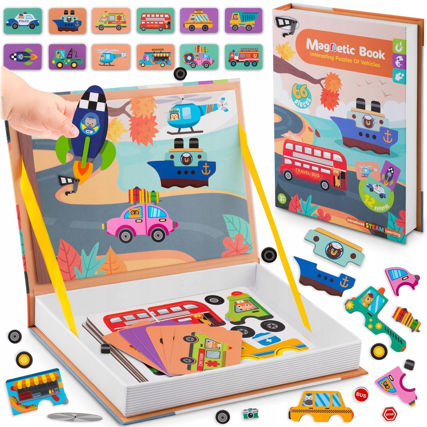 Magnetic Puzzle Book - Vehicles RK-770
