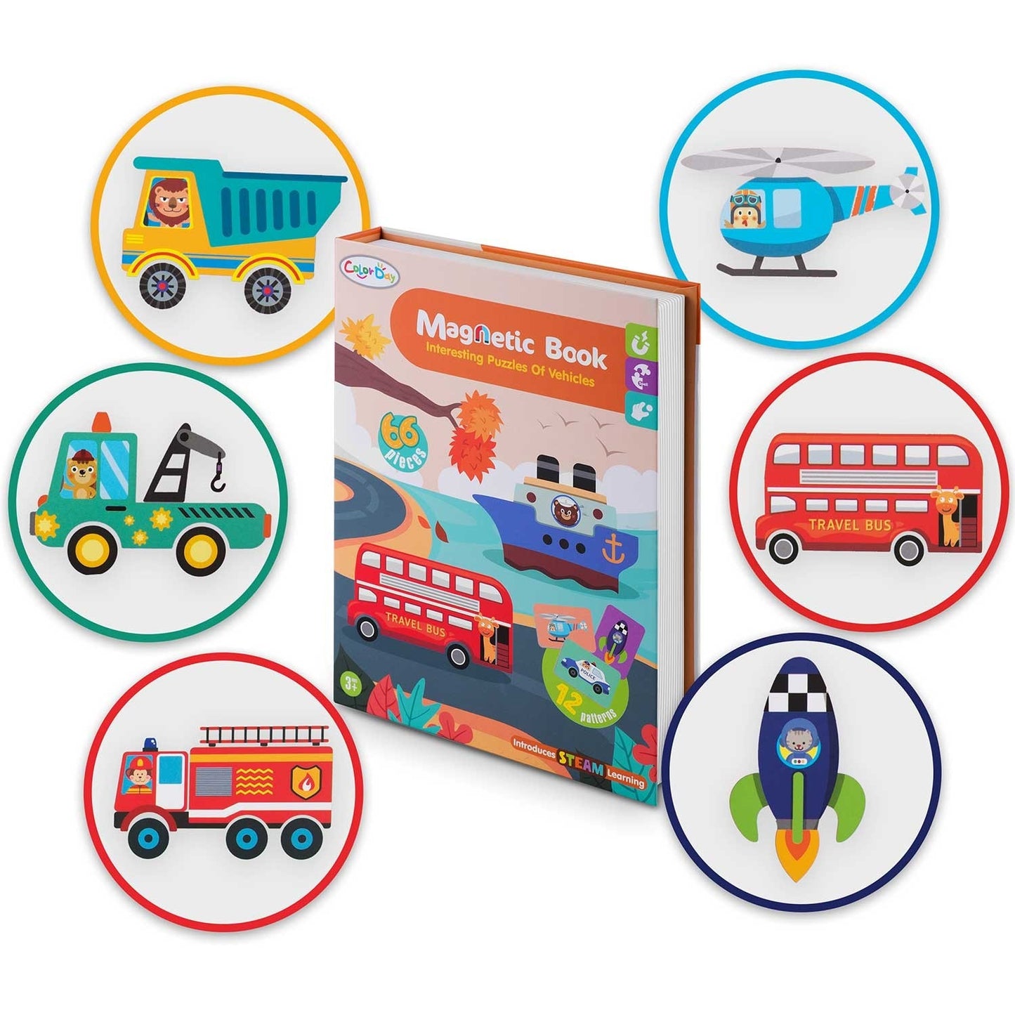 Magnetic Puzzle Book - Vehicles RK-770