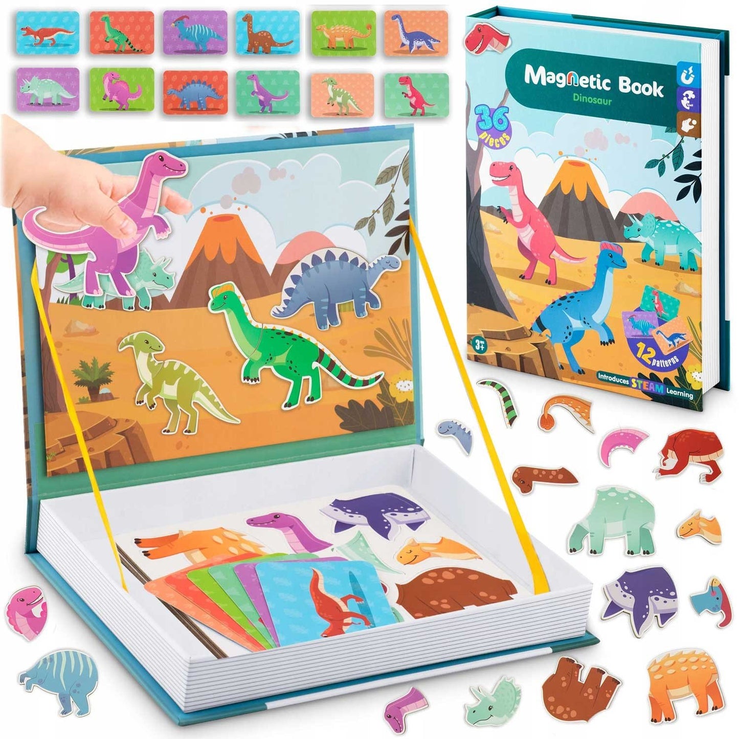 Magnetic Puzzle Book with Dinosaurs RK-770