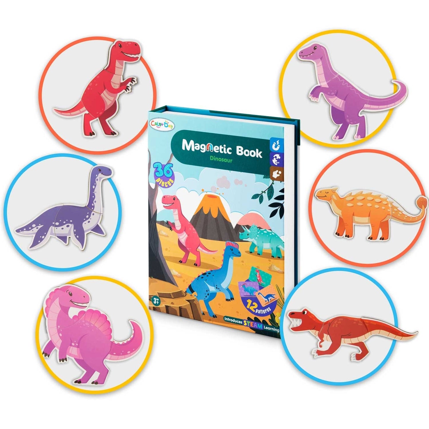 Magnetic Puzzle Book with Dinosaurs RK-770