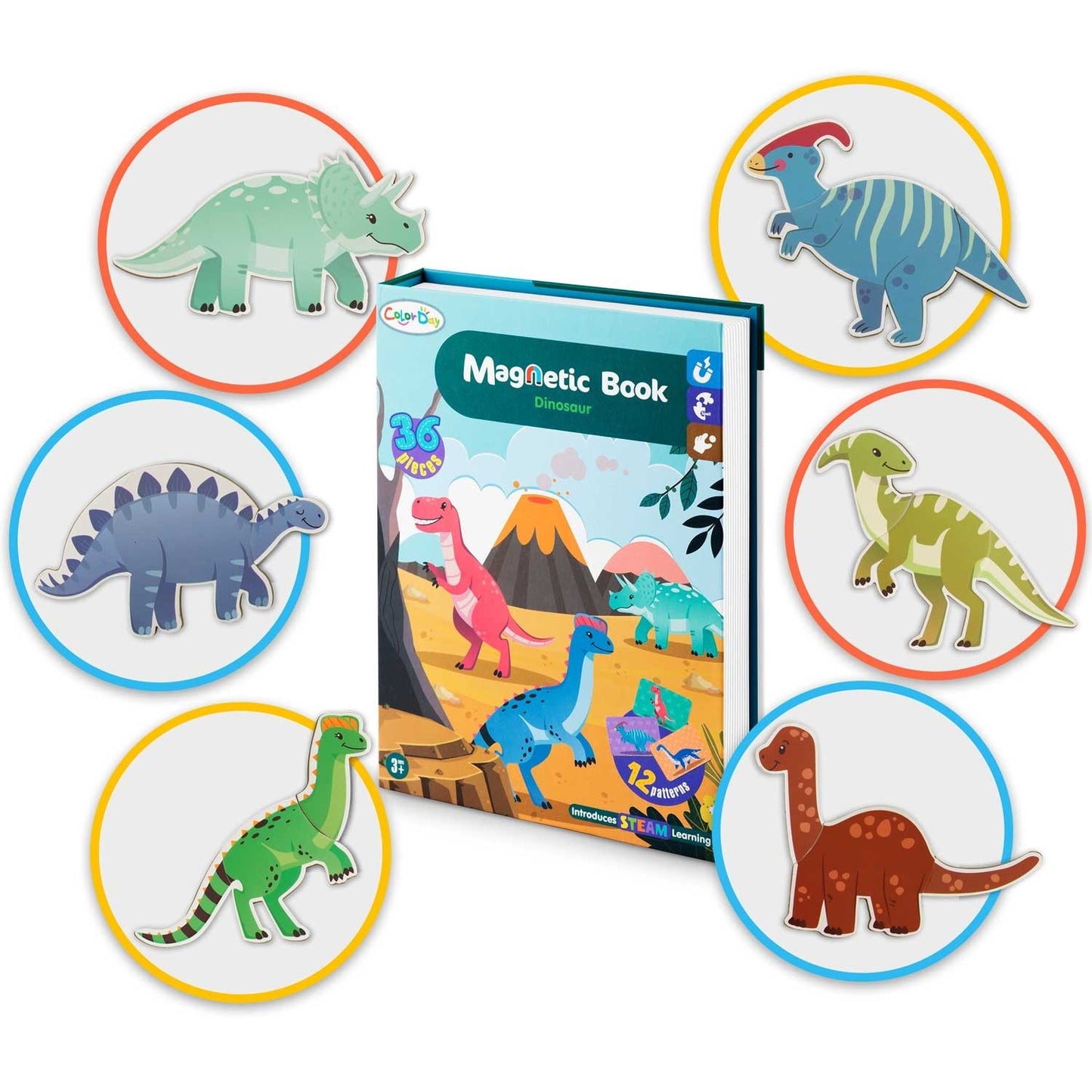 Magnetic Puzzle Book with Dinosaurs RK-770