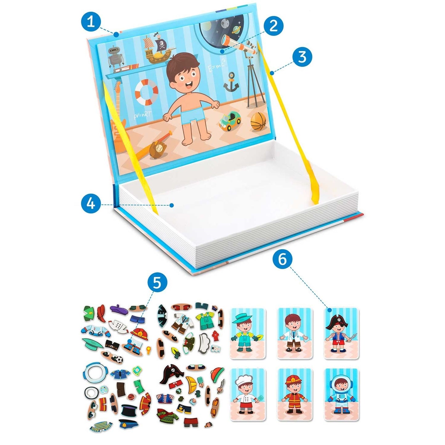 Magnetic Puzzle Book with Dress Up Dolls RK-770