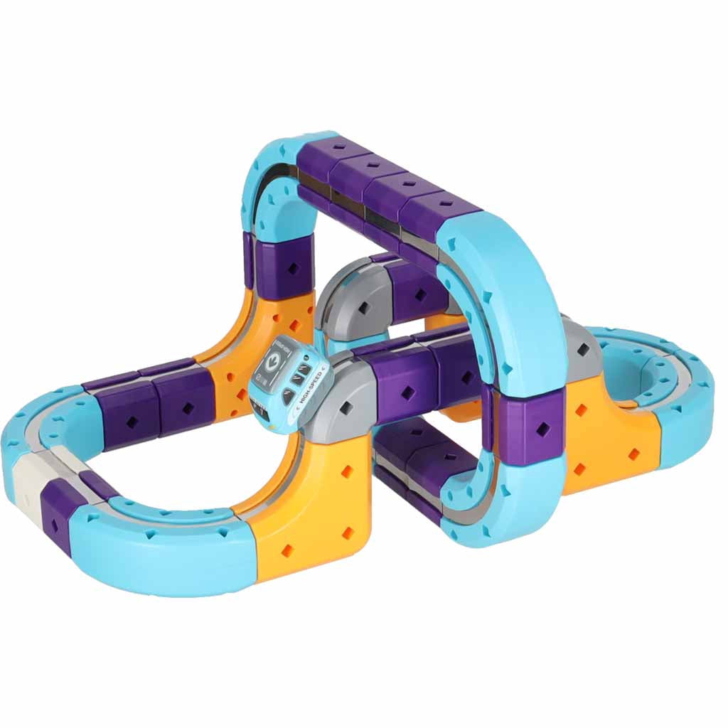Magnetic Race Track Building Set with Car, 87 Pieces