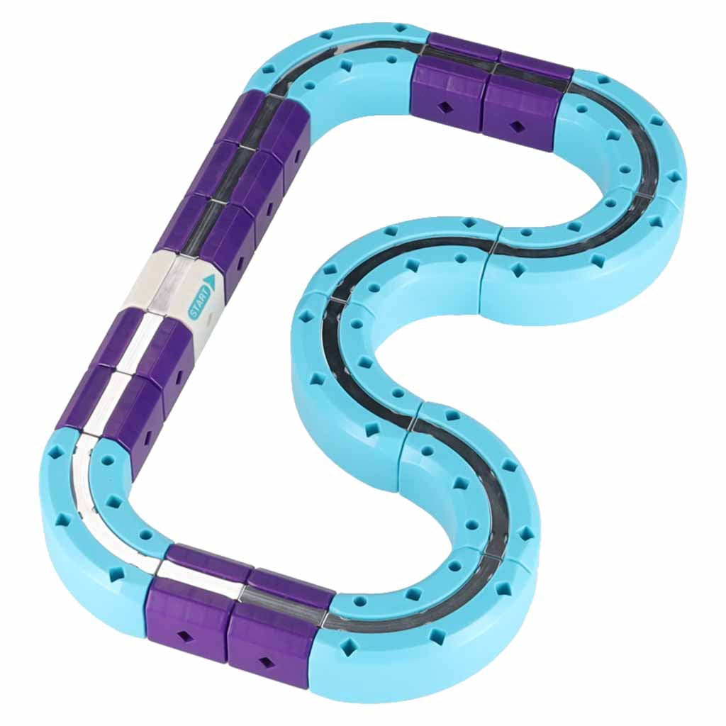 Magnetic Race Track Building Set with Car, 87 Pieces
