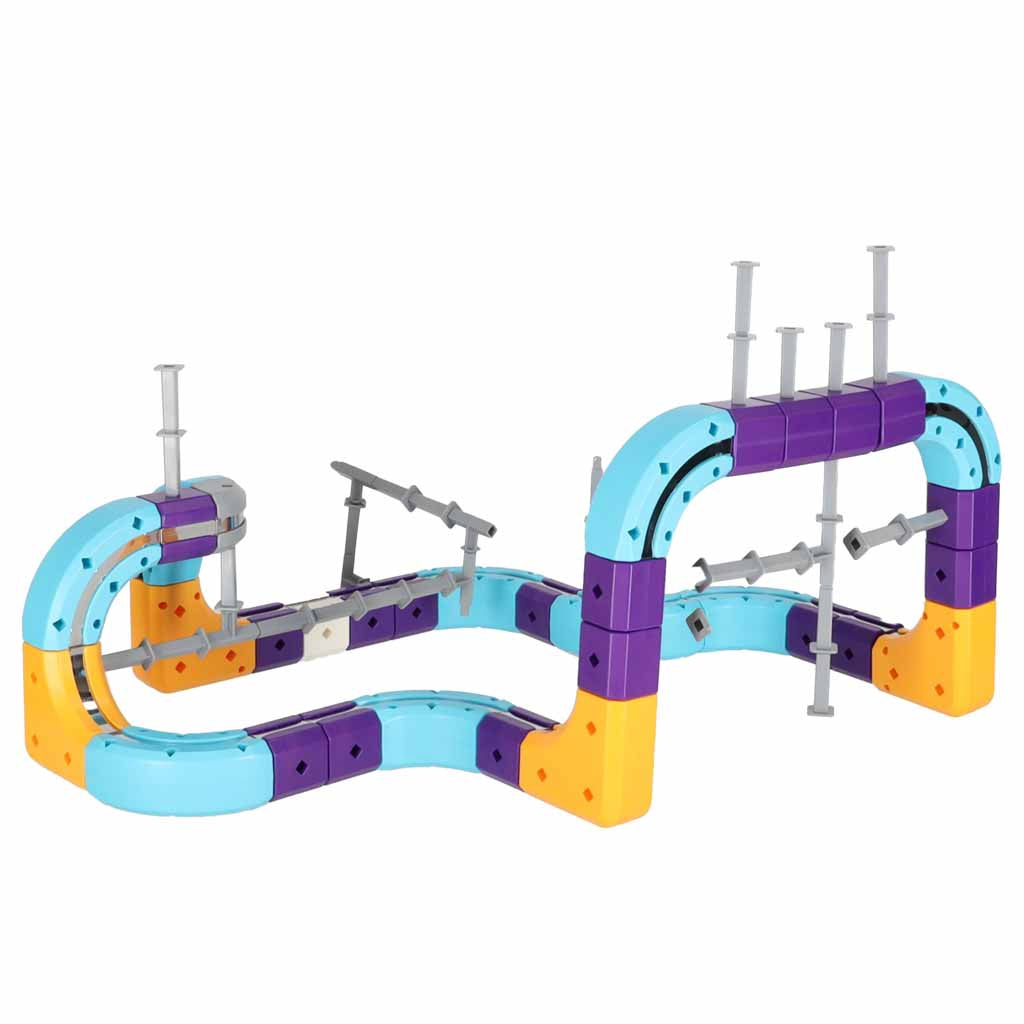 Magnetic Race Track Building Set with Car, 87 Pieces