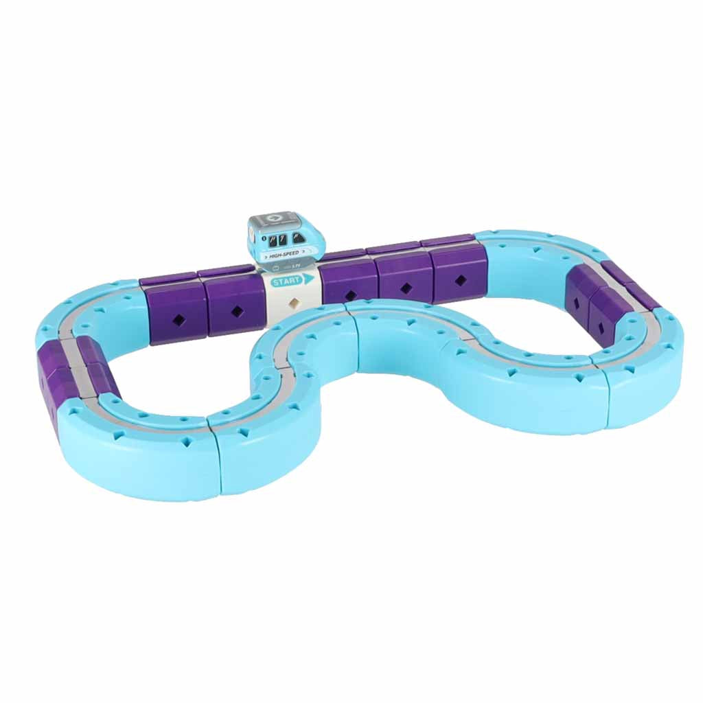 Magnetic Race Track Building Set with Car, 87 Pieces