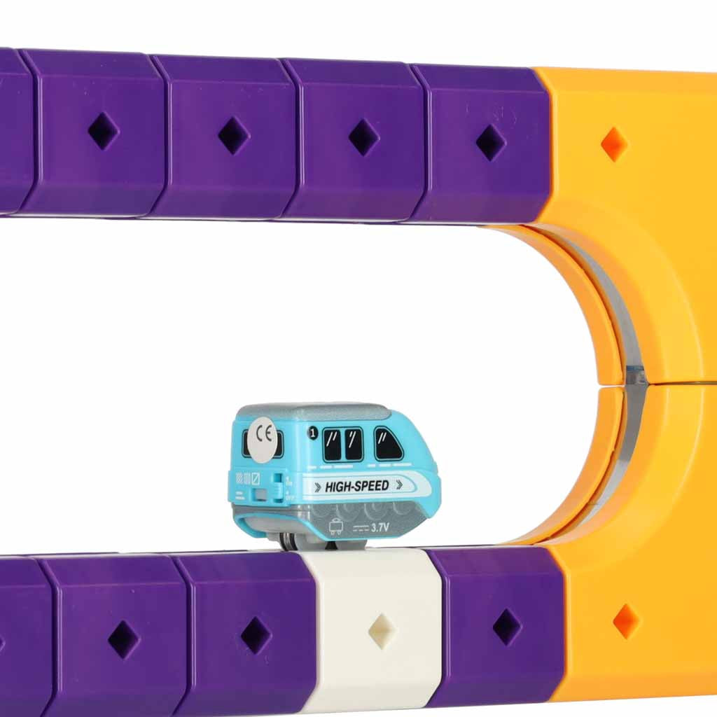Magnetic Race Track Building Set with Car, 87 Pieces