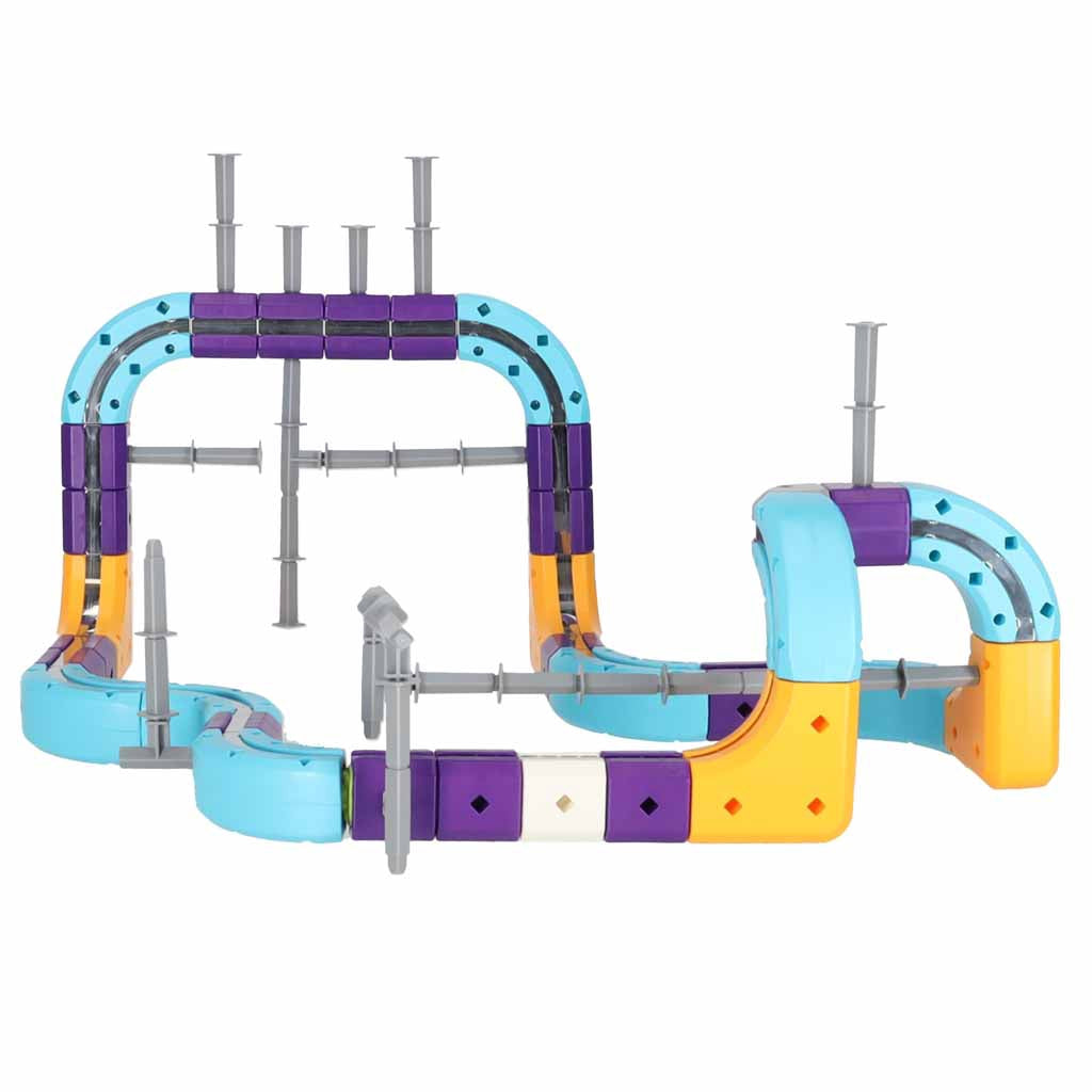 Magnetic Race Track Building Set with Car, 87 Pieces