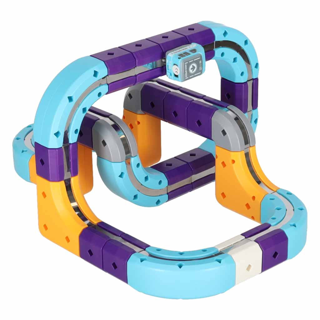 Magnetic Race Track Building Set with Car, 87 Pieces