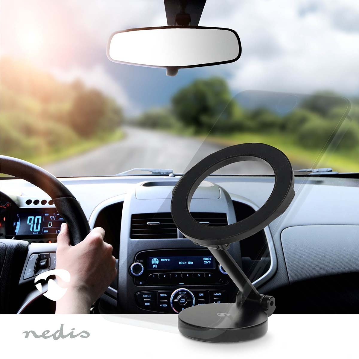 Magnetic Smartphone Car Mount, Universal, Adjustable Angle