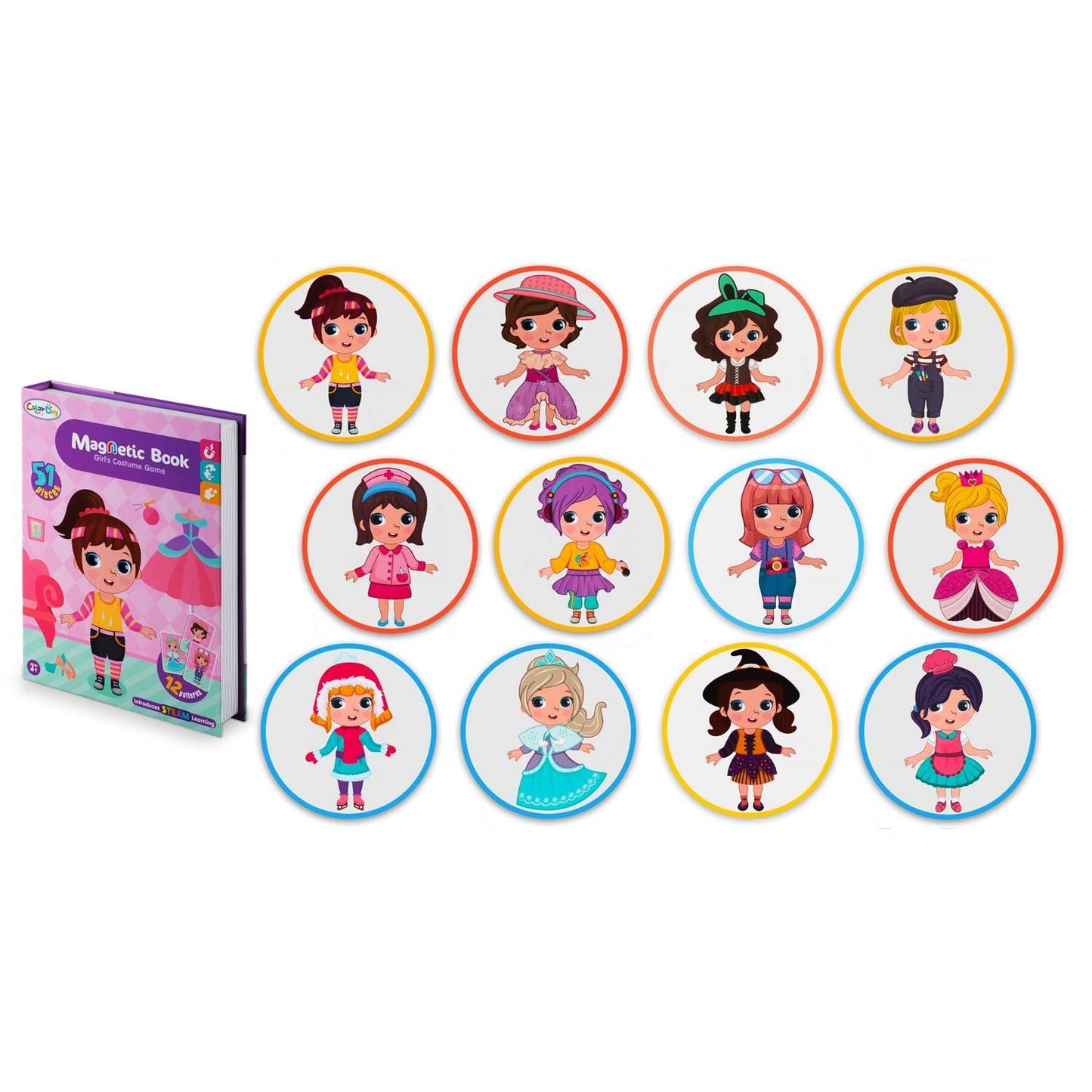 Magnetic book puzzle girl's wardrobe RK-770