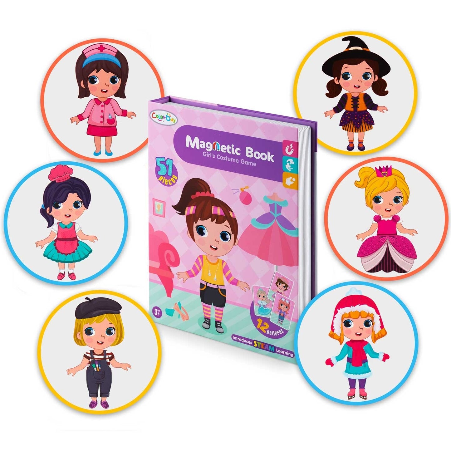 Magnetic book puzzle girl's wardrobe RK-770