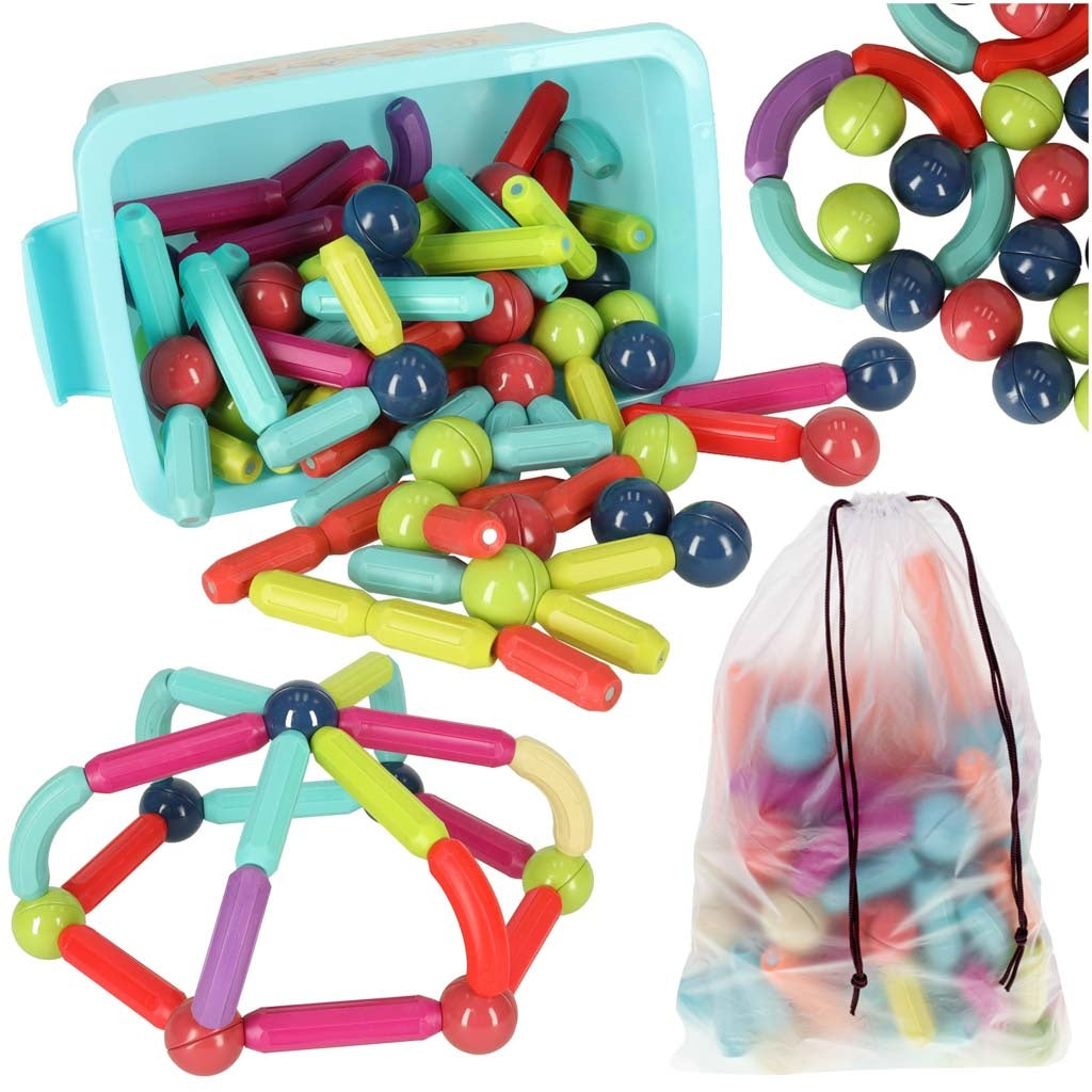 Magnetic bricks for small children 100 pieces