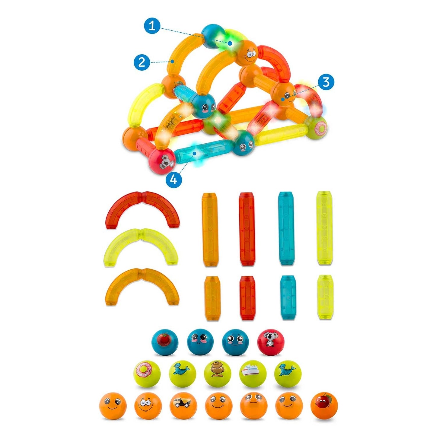 Magnetic building blocks with LED lighting RK-767 from Ricokids