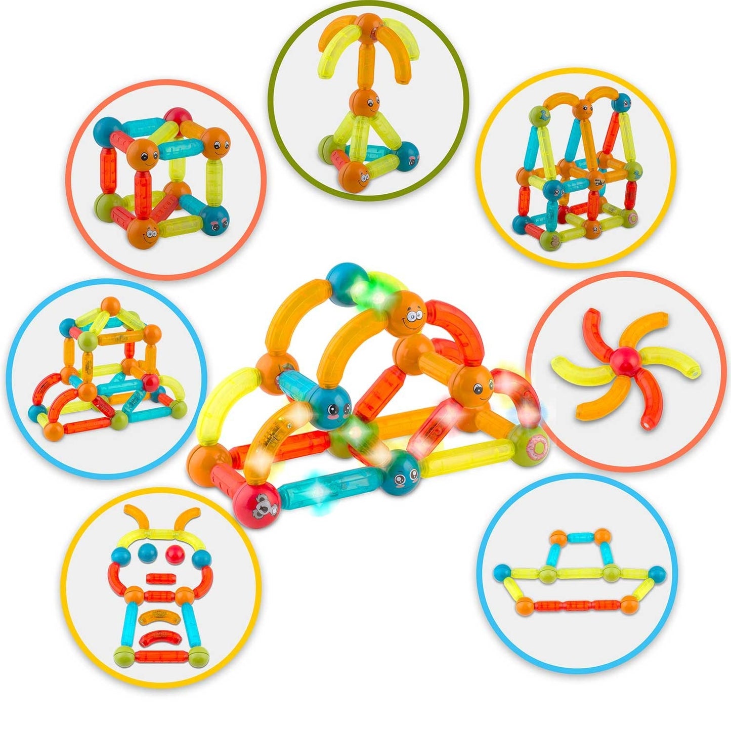 Magnetic building blocks with LED lighting RK-767 from Ricokids