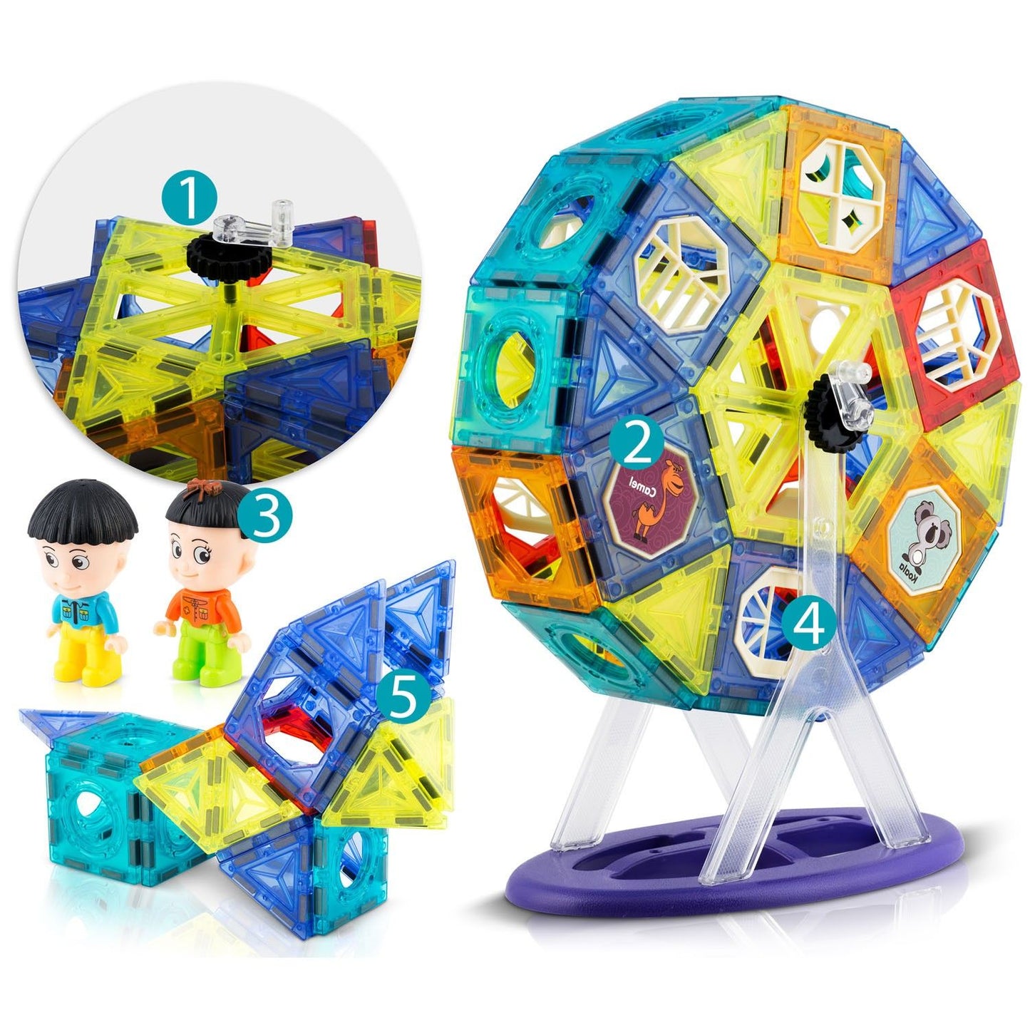 Magnetic building blocks with carousel RK-769 Ricokids
