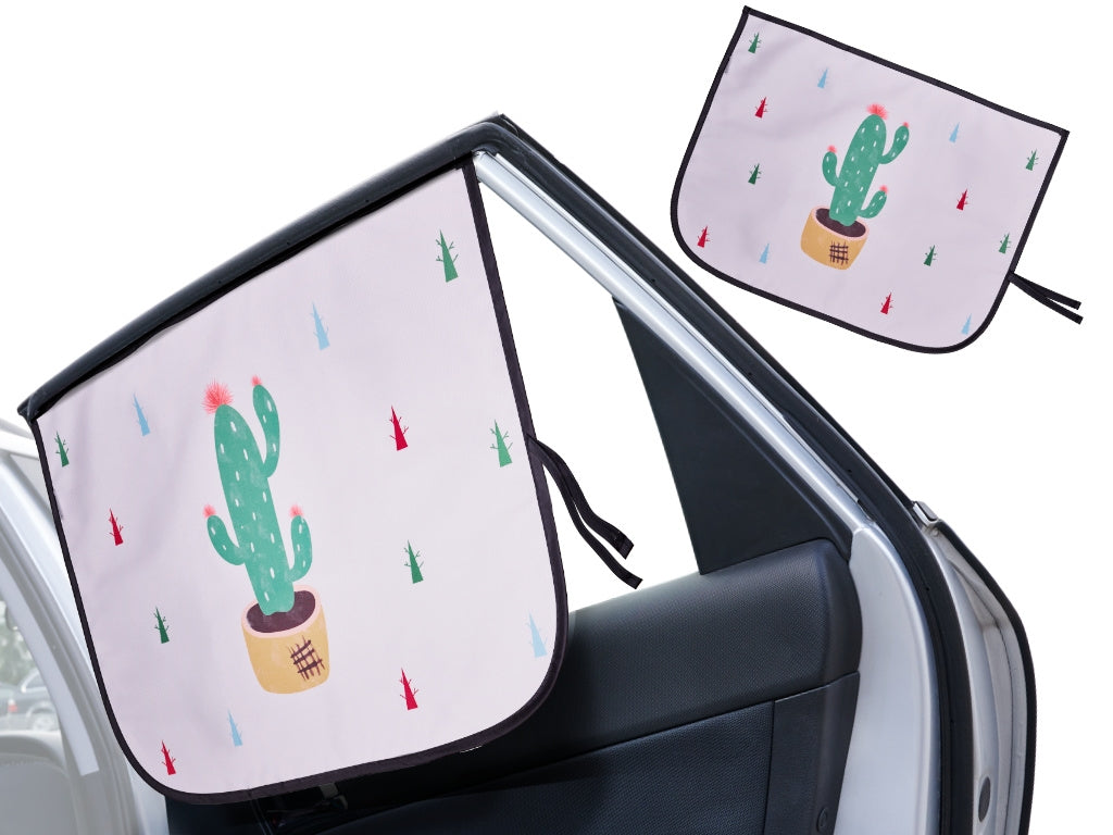 Magnetic curtain car window cover cactus