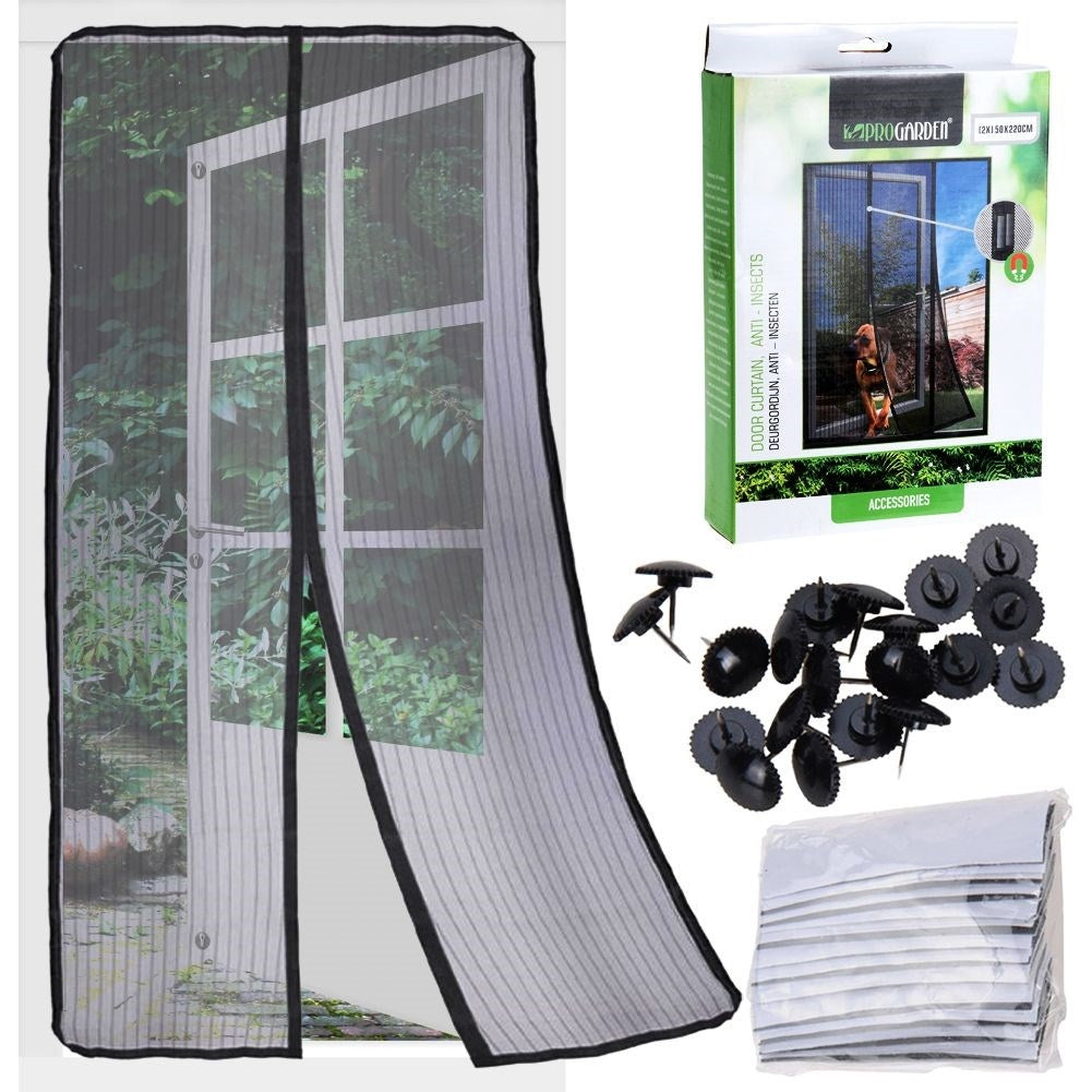 Magnetic insect screen for door, easy to install.