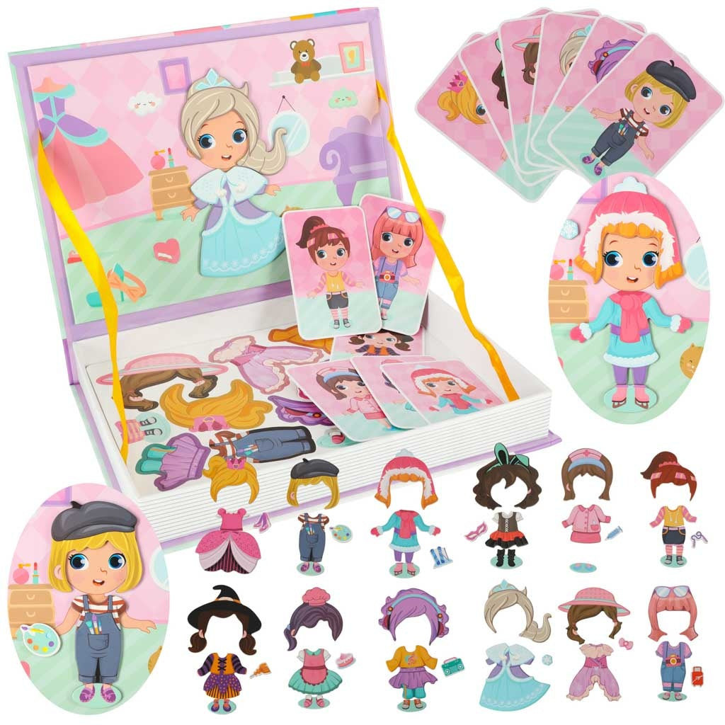 Magnetic jigsaw puzzle dress up doll 51el.