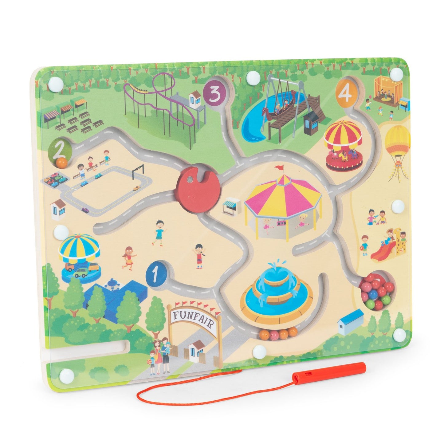 Magnetic maze game for kids