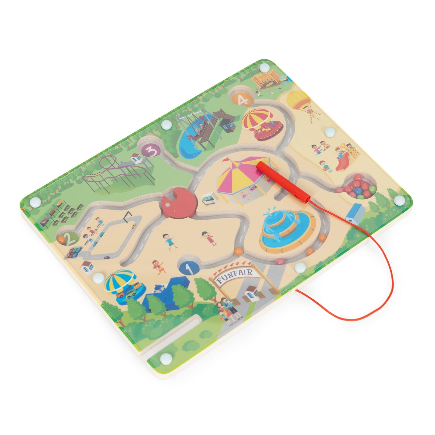 Magnetic maze game for kids