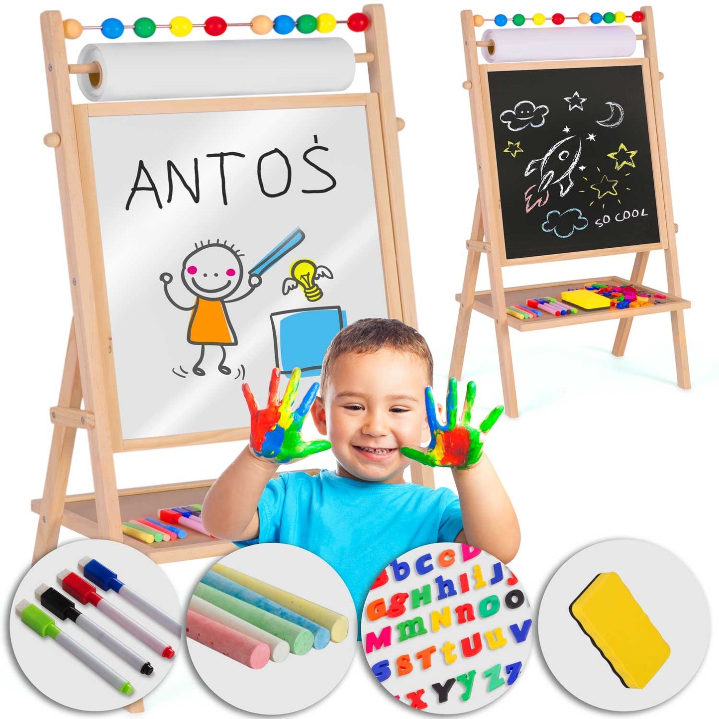 Magnetic rotatable stylus board Ricokids
