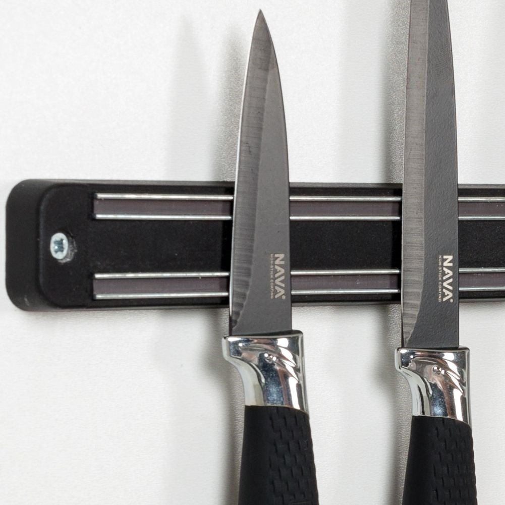 Magnetic strip for efficient knife storage and kitchen organization