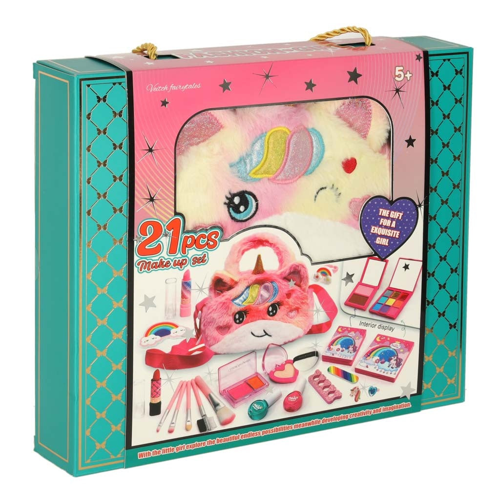 Makeup and Nail Polish Handbag Set, 21 Pieces