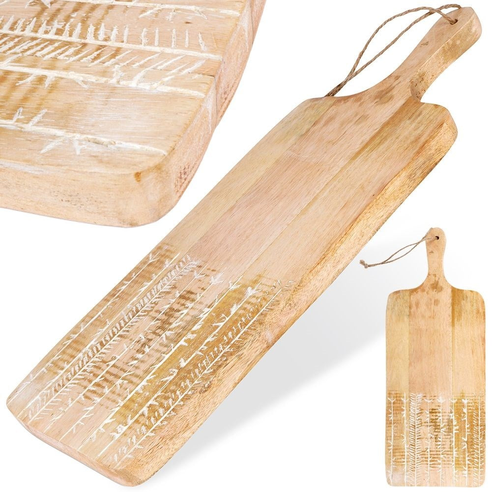 Mango Wood Cutting Board & Serving Tray with Handle
