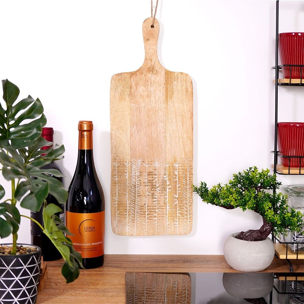 Mango Wood Cutting Board & Serving Tray with Handle