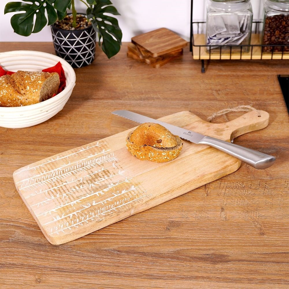 Mango Wood Cutting Board & Serving Tray with Handle