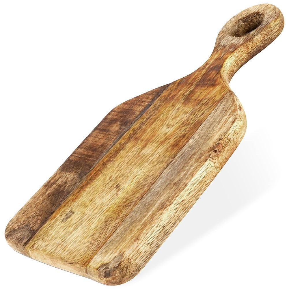 Mango Wood Cutting Board with Handle and Hanging Cord