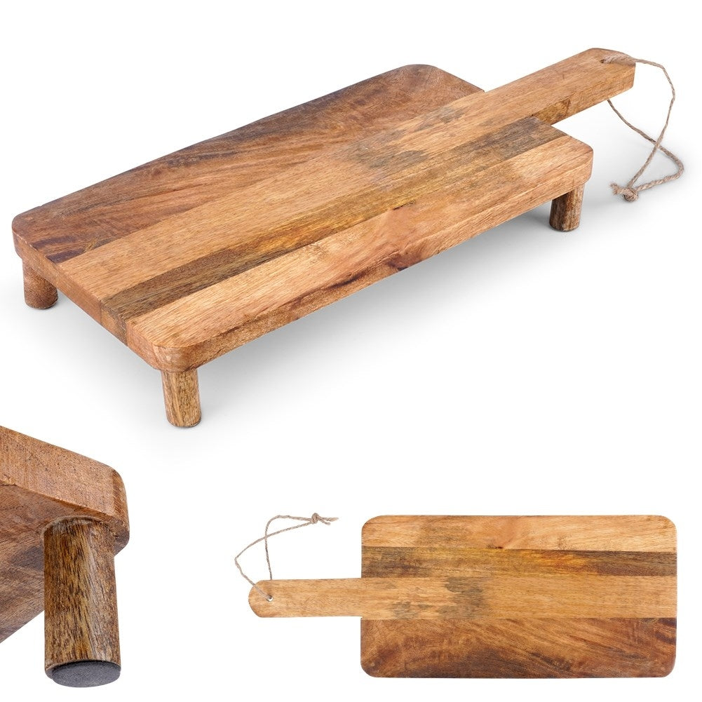 Mango Wood Cutting Board with Legs - Stylish and Practical
