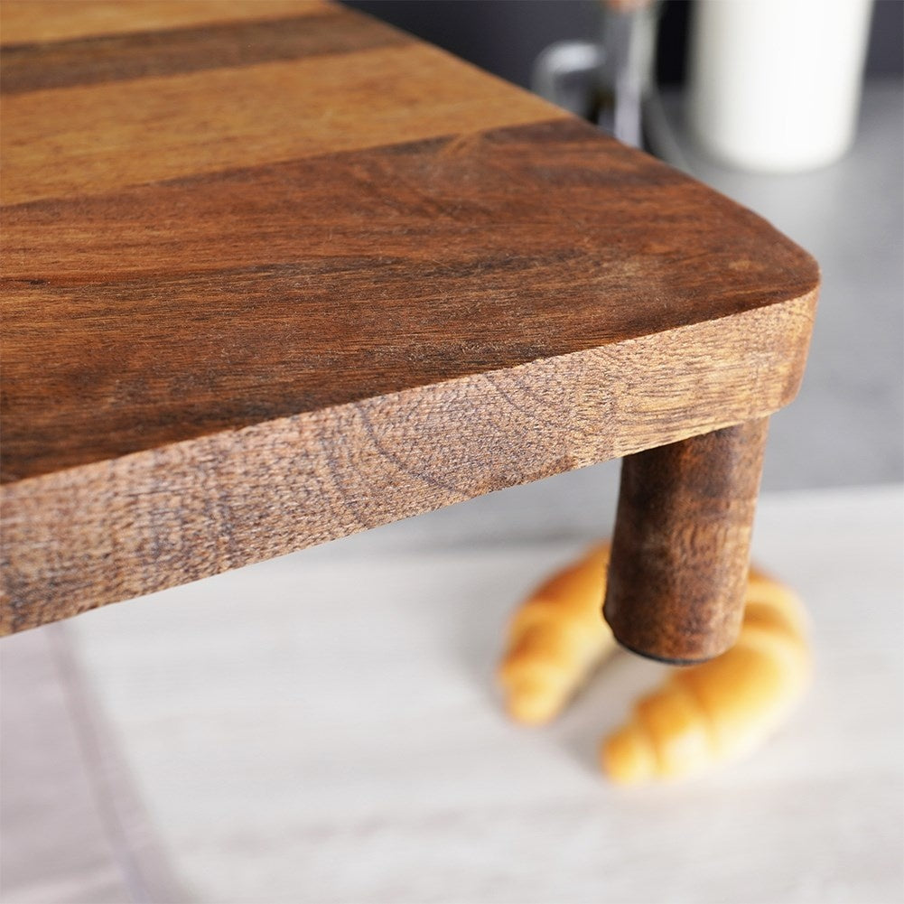 Mango Wood Cutting Board with Legs - Stylish and Practical