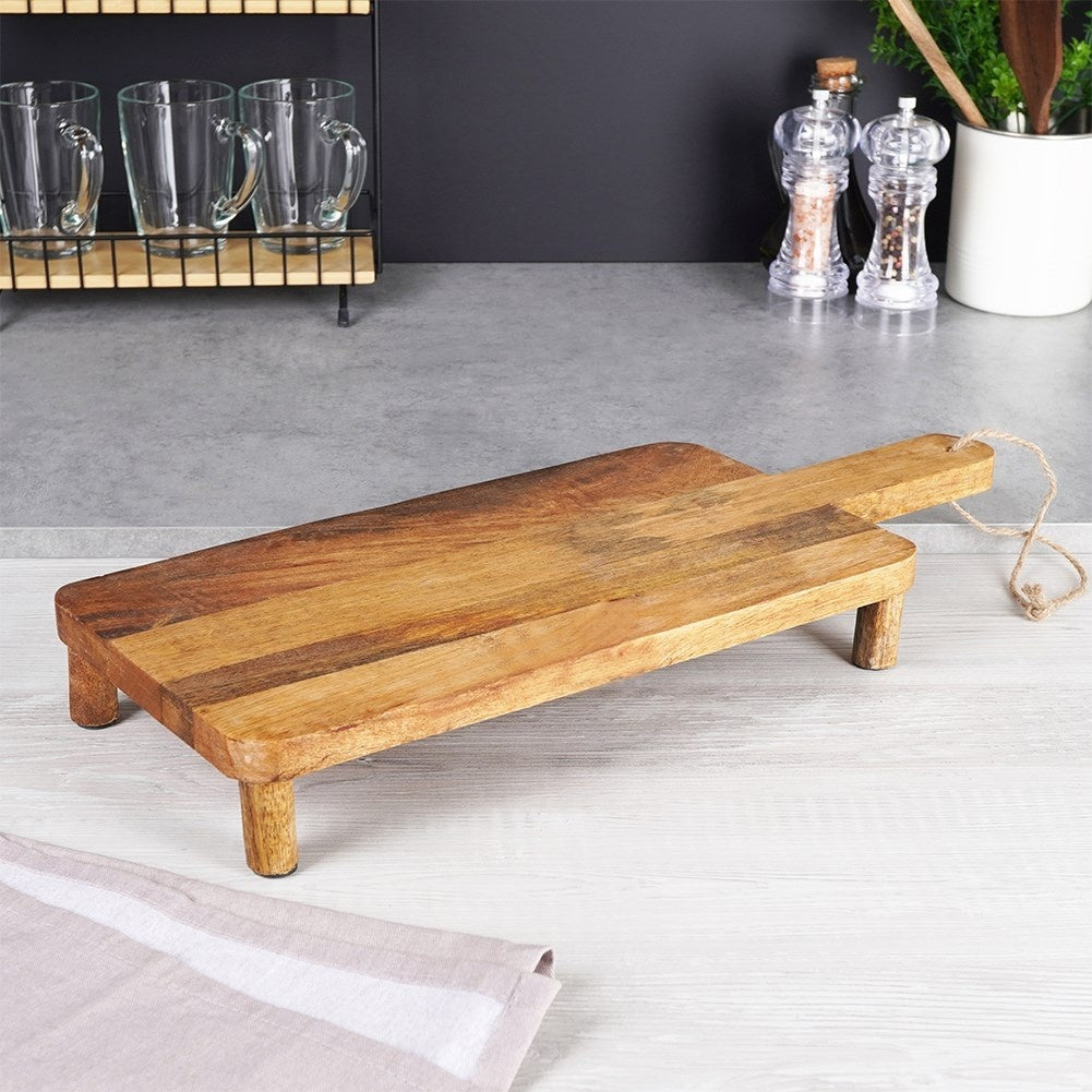Mango Wood Cutting Board with Legs - Stylish and Practical