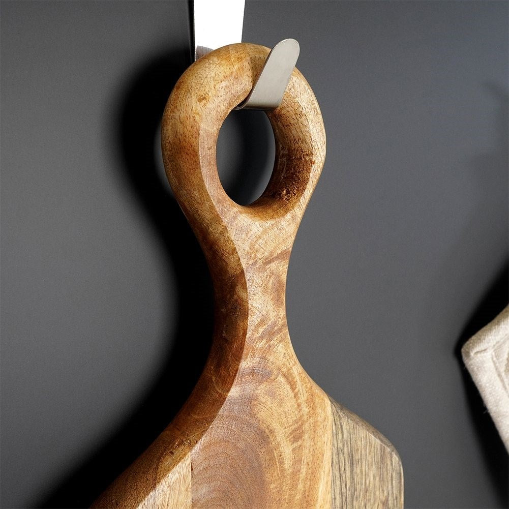 Mango Wood Cutting Board with Long Handle for Serving