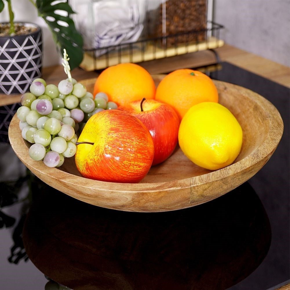 Mango wood bowl: Perfect for fruit, vegetables and serving