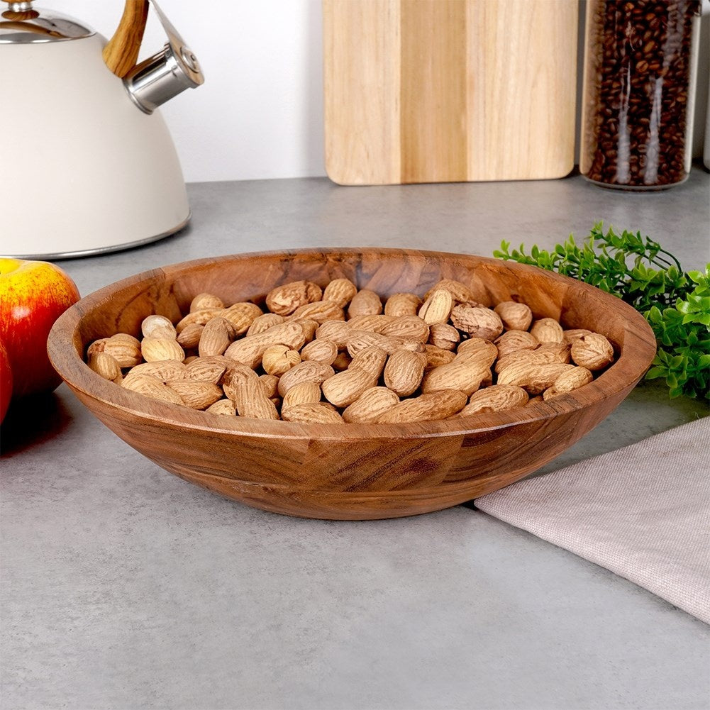 Mango wood bowl: Perfect for fruit, vegetables and serving