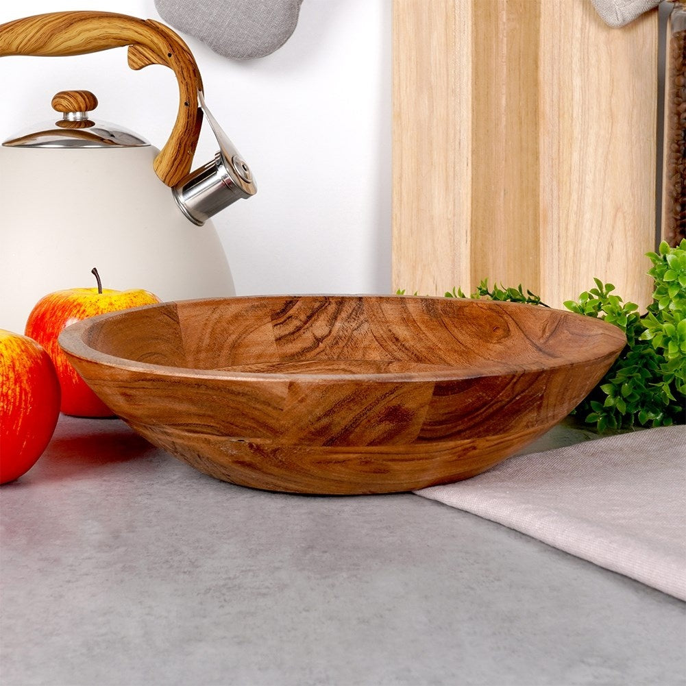 Mango wood bowl: Perfect for fruit, vegetables and serving