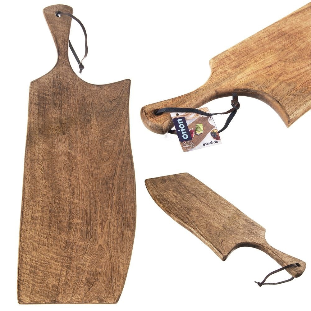 Mango wood cutting board with handle - style and functionality