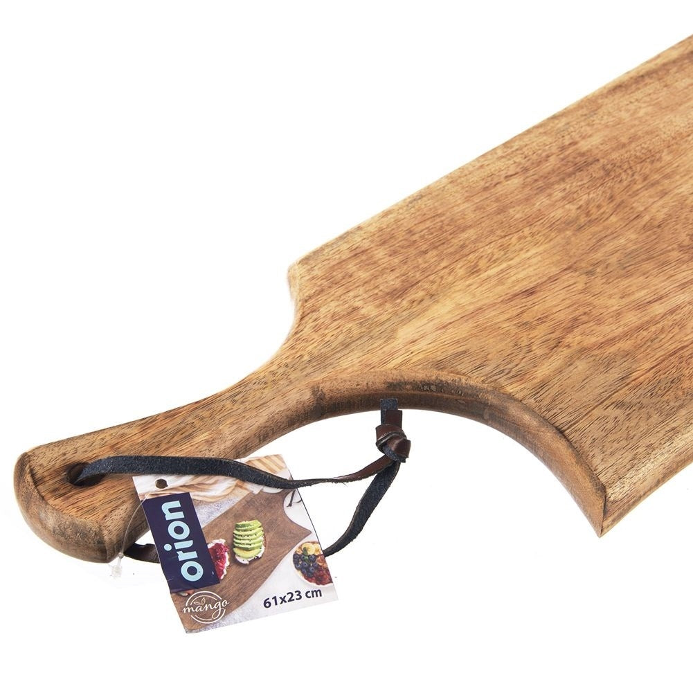 Mango wood cutting board with handle - style and functionality