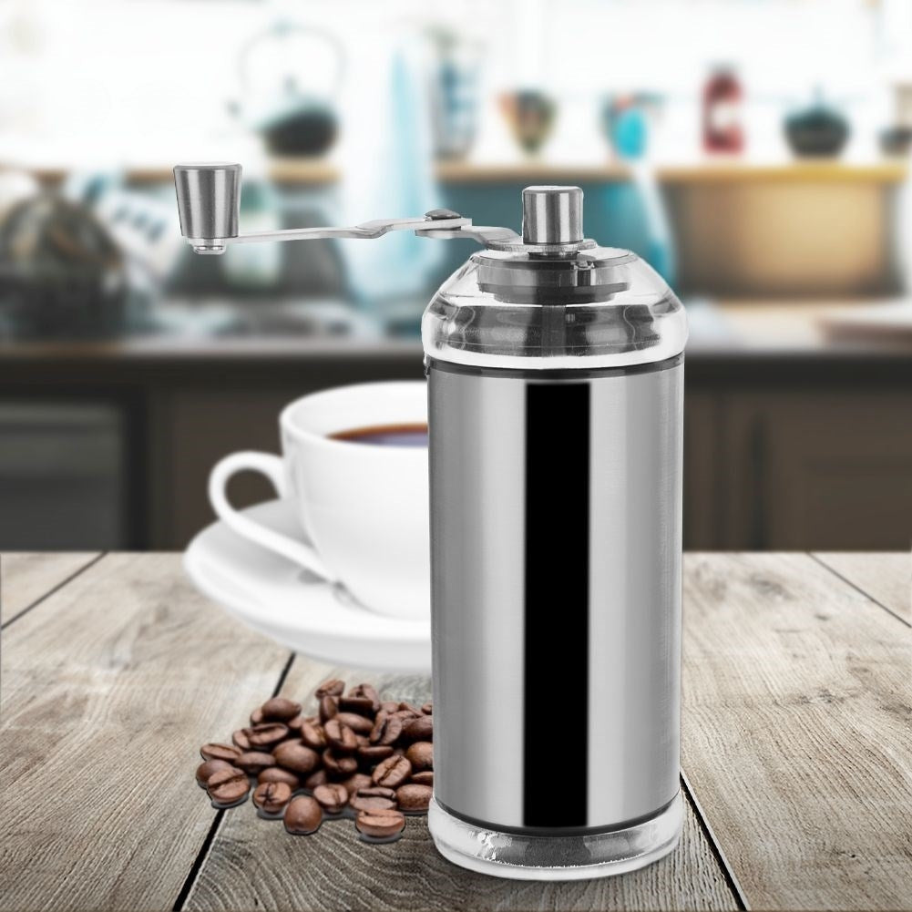 Manual Coffee Grinder in Stainless Steel and Adjustable Grinding Degree