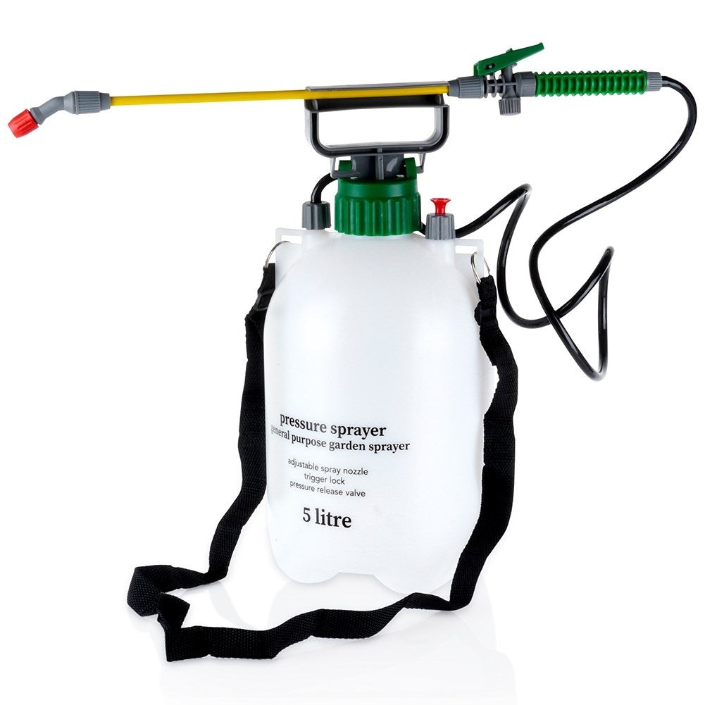 Manual Pressure Sprayer with Adjustable Jet and 5L Tank