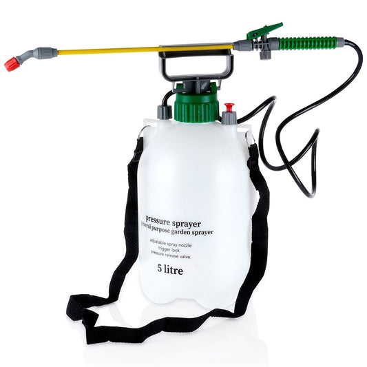 Manual Pressure Sprayer with Adjustable Jet and 5L Tank