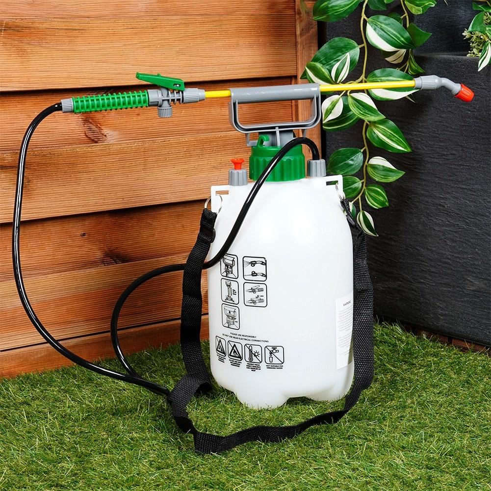 Manual Pressure Sprayer with Adjustable Jet and 5L Tank