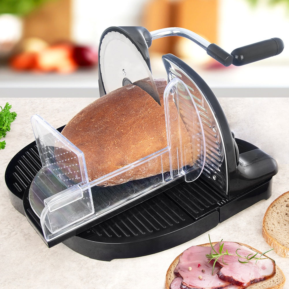 Manual bread slicer, compact, black