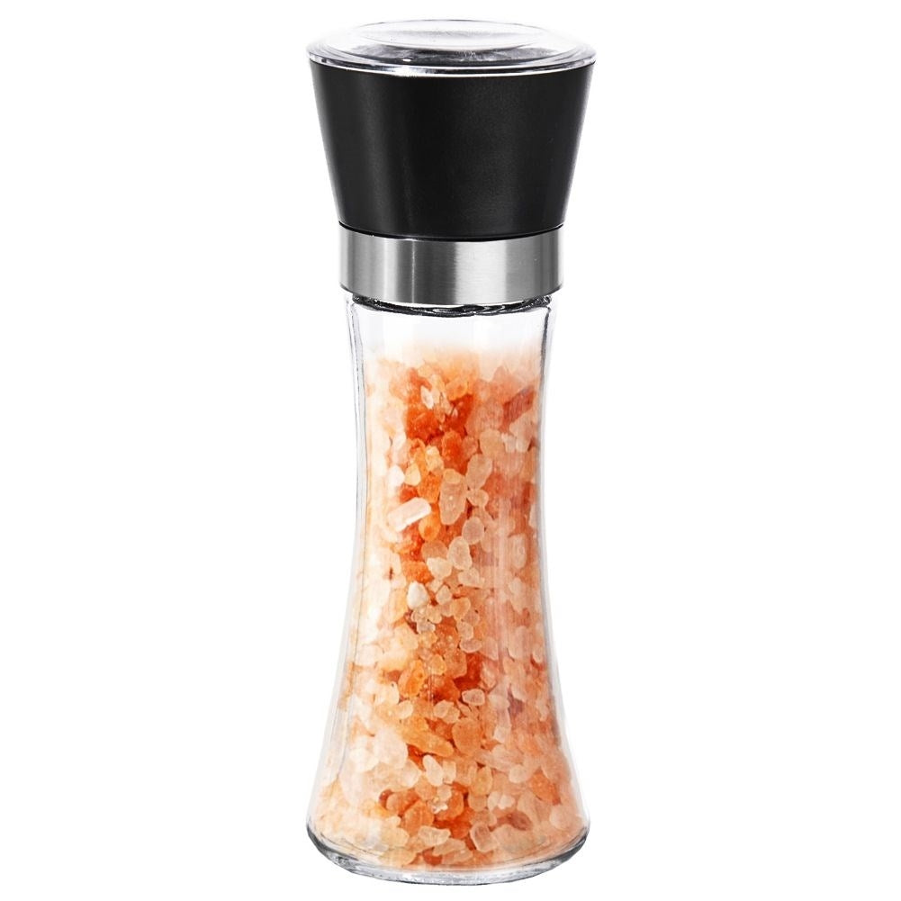 Manual grinder for pepper and salt with adjustable grinding